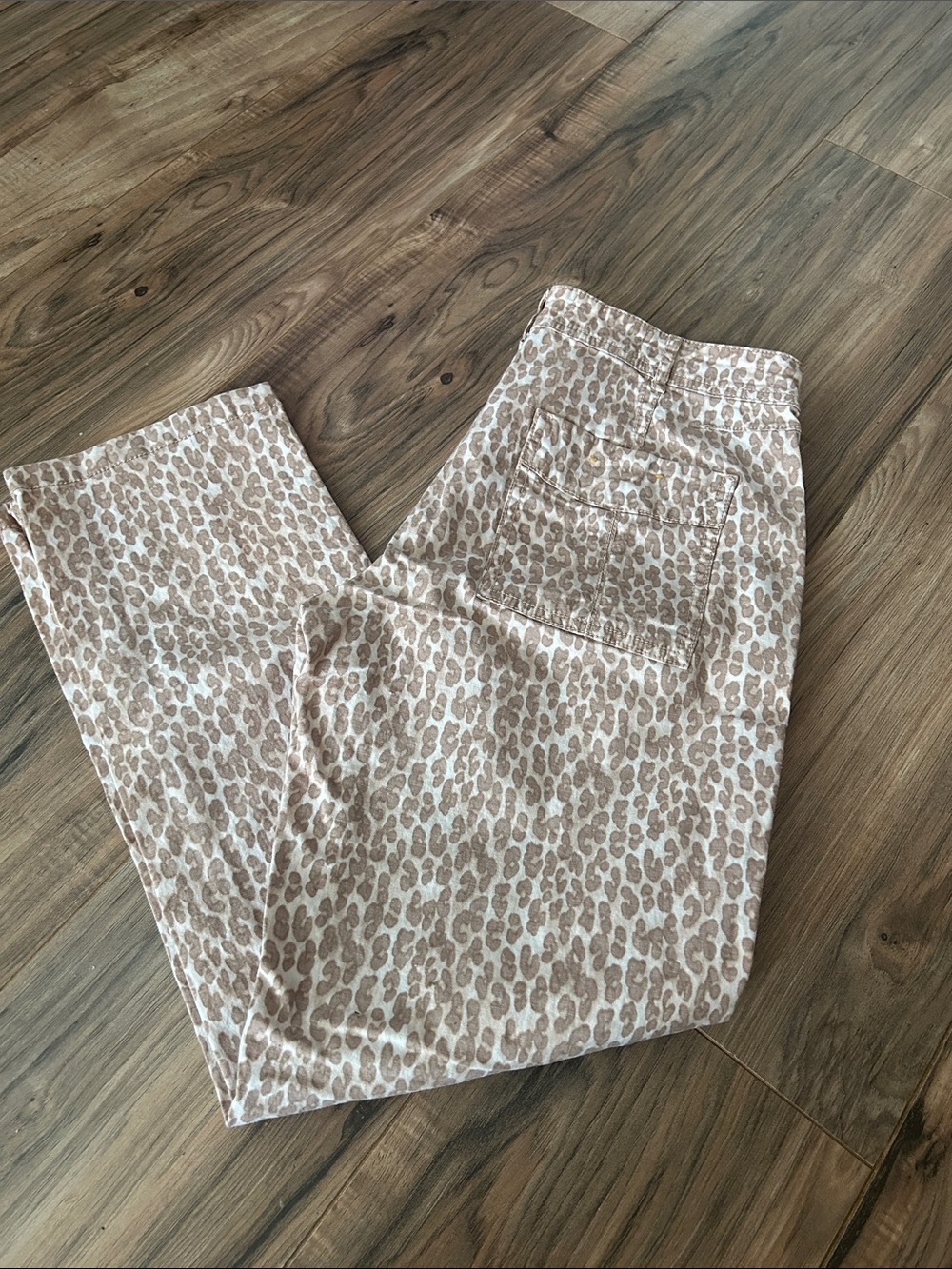 Anthropologie The Wanderer Beige Leopard Print Women's Pants